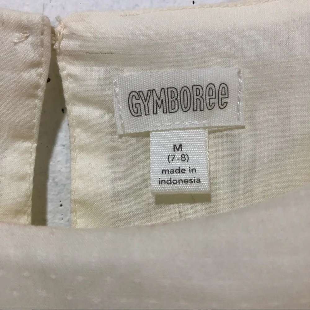 GYMBOREE Top Peasant Blouse NEW Cream Size 7/8 Lined Cotton Long Sleeves